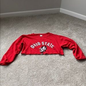 Victoria Secret Ohio State Cropped Crewneck size M